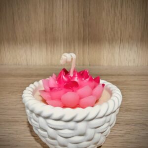 Blushing Lotus Basket Candle