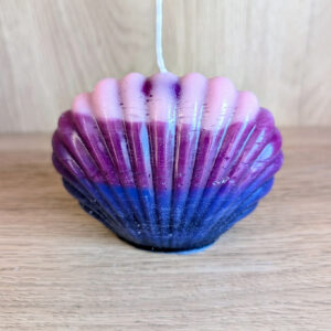 Midnight Mermaid Seashell Candle – Handcrafted Ocean-Inspired Gradient Candle | Coastal Décor & Luxury Gifts