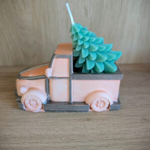 Holiday Tree Delivery Candle – Handcrafted Vintage Truck with Christmas Tree | Festive Décor & Gift