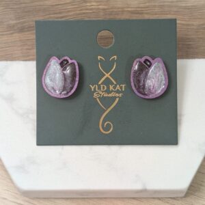 Purple Tulip studs