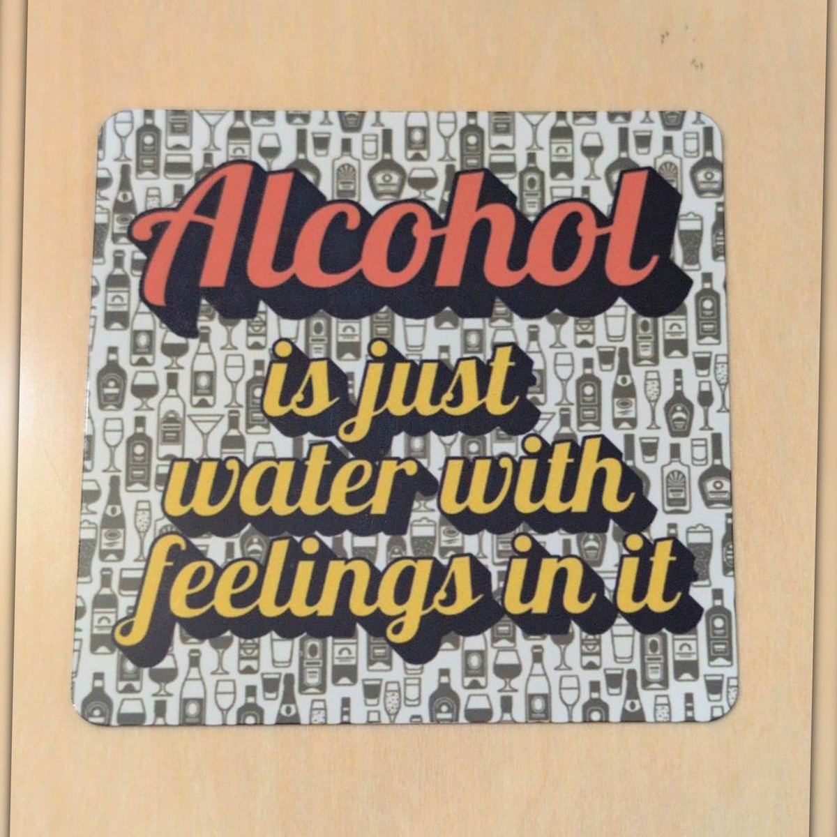 Alcohol Is Just Water With Feelings art magnet by YldKat Studios