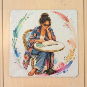 Coffee & Chapters art magnet by YldKat Studios