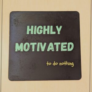 Highly Motivated (To Do Nothing) art magnet by YldKat Studios