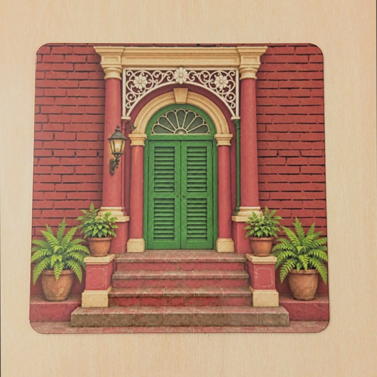 North Kolkata Door art magnet by YldKat Studios