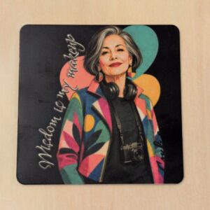 Wisdom Is My Makeup art magnet by YldKat Studios